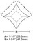 1-1/8" x 1-1/8" x 1-5/8" Pointed Star Glass Bevel - 4.7MM - 10 Pack